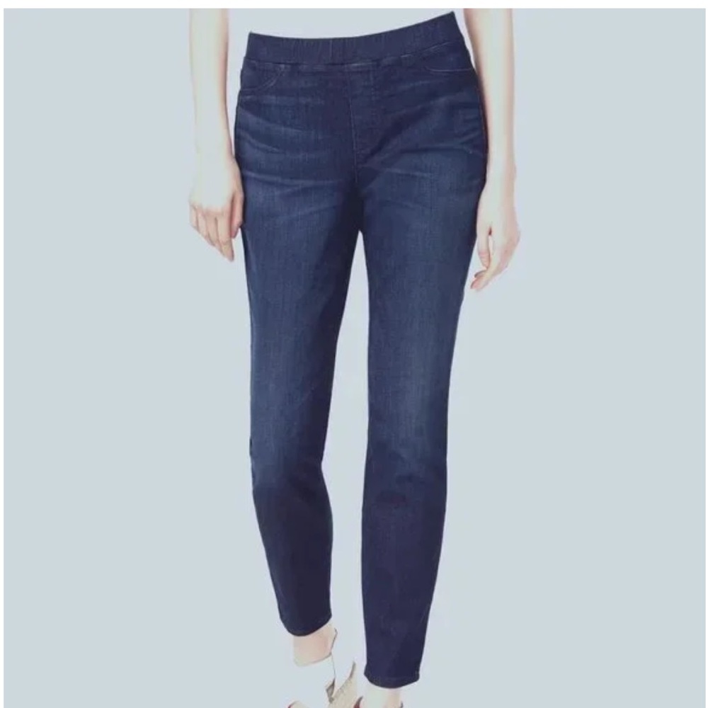 Eileen Fisher organic cotton pull on Skinny Jeans with Stretch Denim- worn 3x